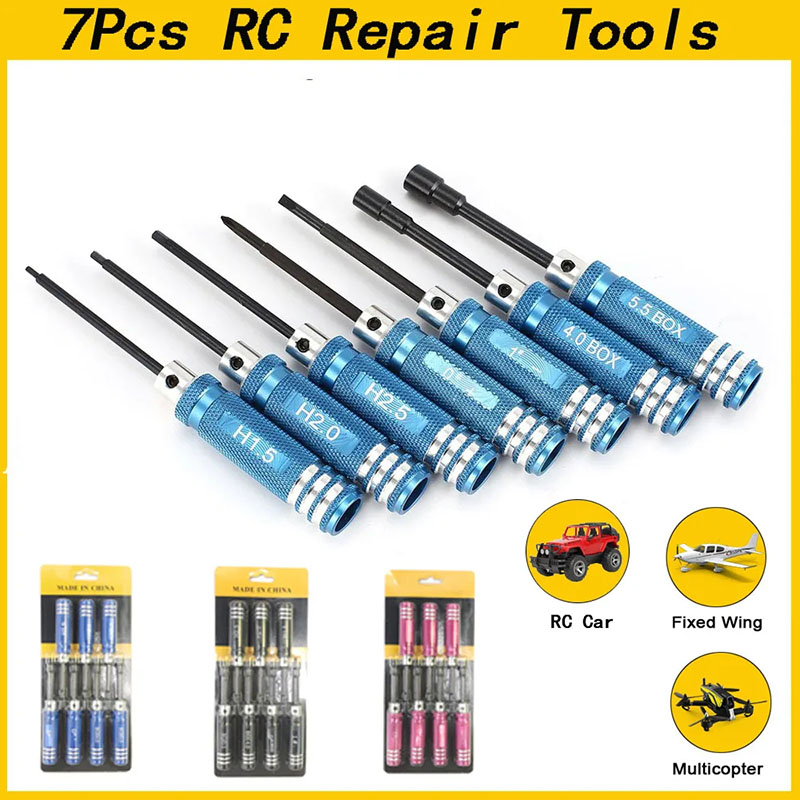 Rc Helicopter Tool Kit - Kit de 7 tournevis hexagonaux RC