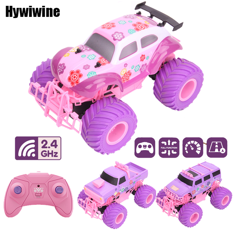 Rc Helicopter Charger - Voiture électrique RC rose, grande roue