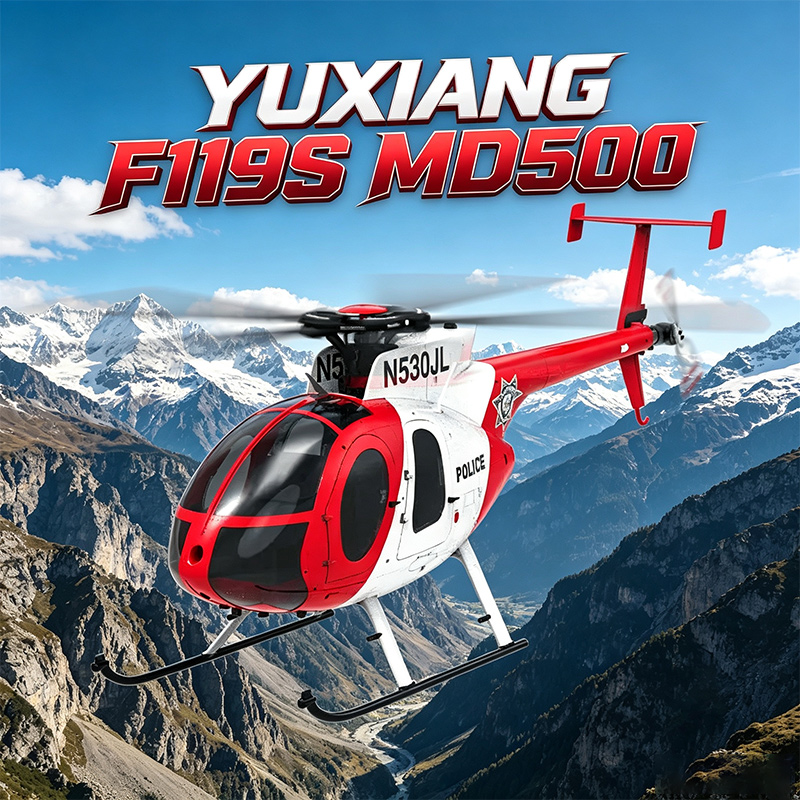 Rc Helicopter Single Rotor - Hélicoptère télécommandé YXZNRC F119S Md500, simulation