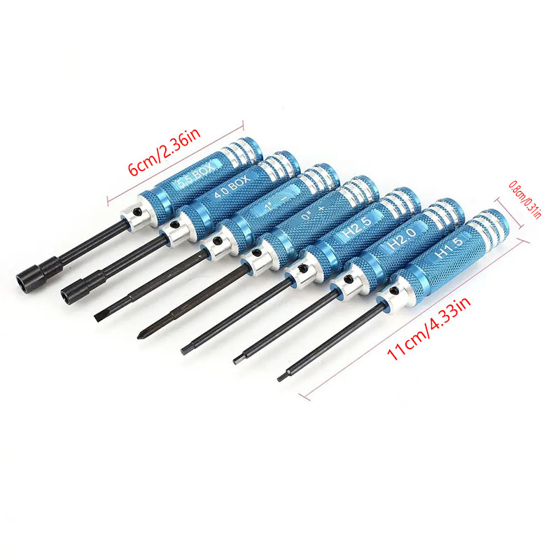 Kit de 7 tournevis hexagonaux  - Rc Helicopter Tool Kit avis et prix