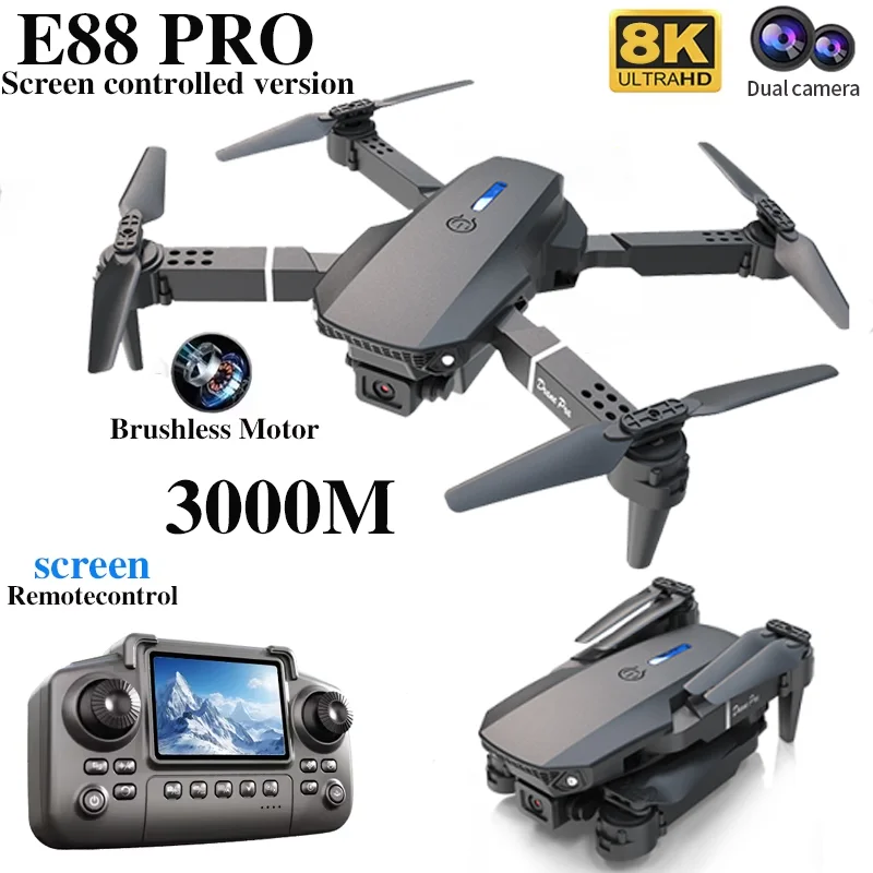 Drone professionnel E88 PRO av - Rc Helicopter Case avis et prix