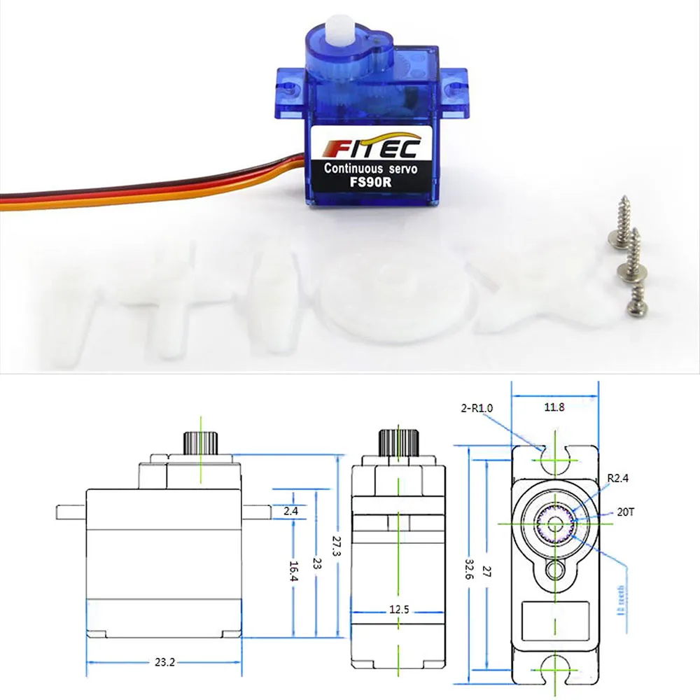 Feetech Mini FS90R Micro Servo - Rc Helicopter Motor avis et prix