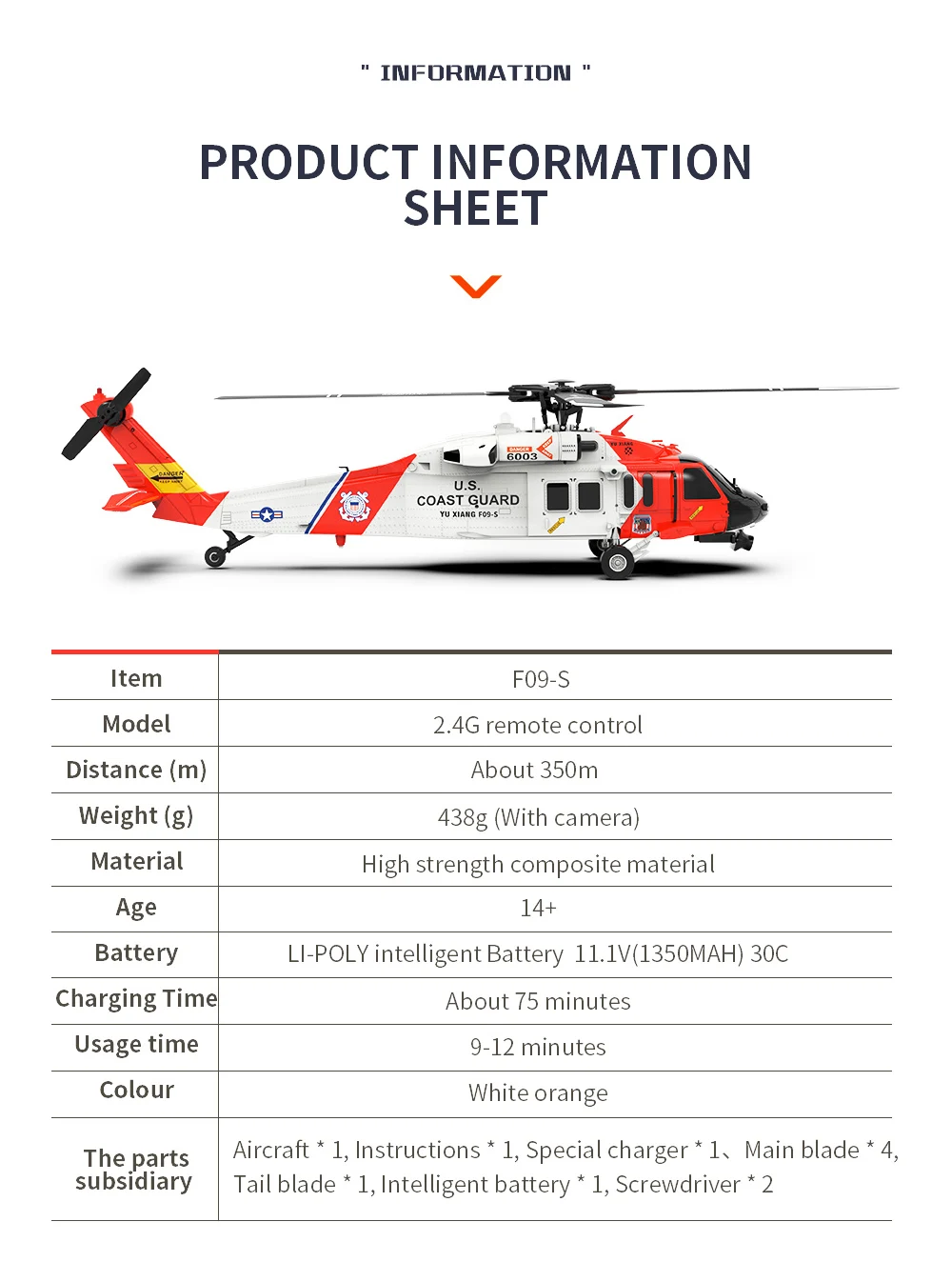 YU XIANG F09-S batterie 6CH UH - Rc Helicopter Coaxial avis et prix