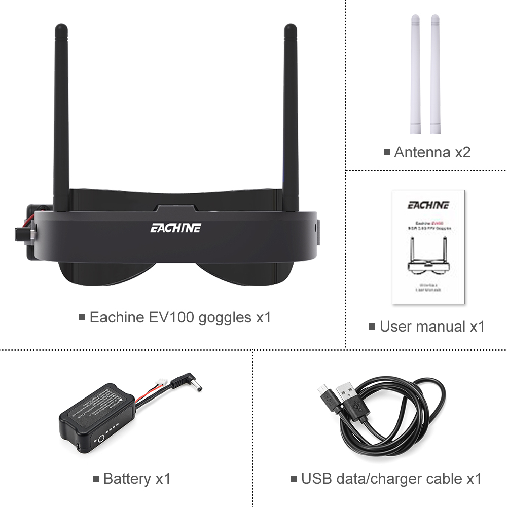 Eachine EV100 720*540 5.8G 72C - Rc Helicopter Case avis et prix