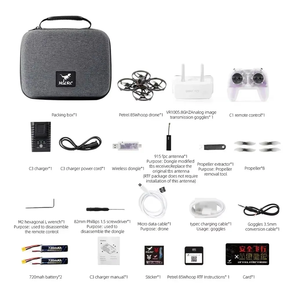 Ensemble de drone FPV HGLRC Pe - Rc Helicopter Gas avis et prix